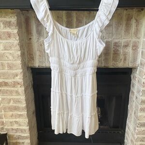 Altar’d State White Ruffled Sleeveless Dress